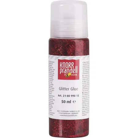 Knorr Prandell Glitterfarbe Glitter Glue rot, 50ml