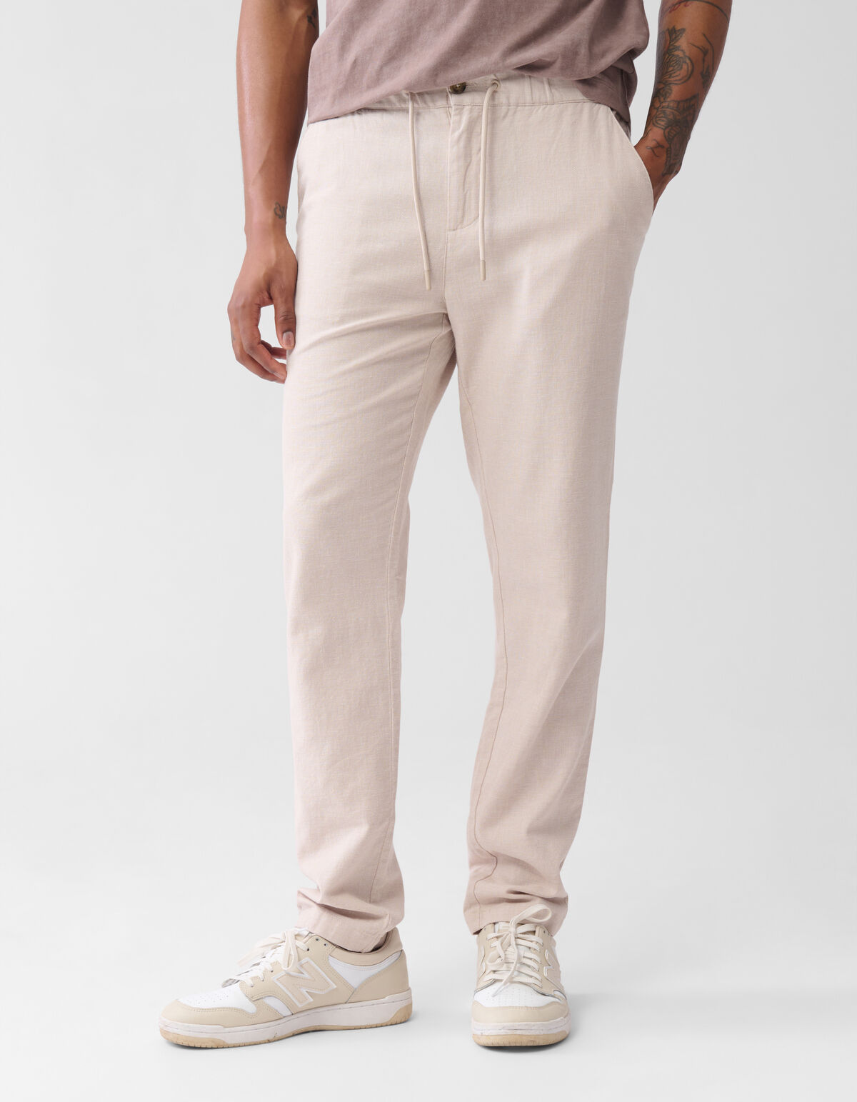 Linnen Broek Beige