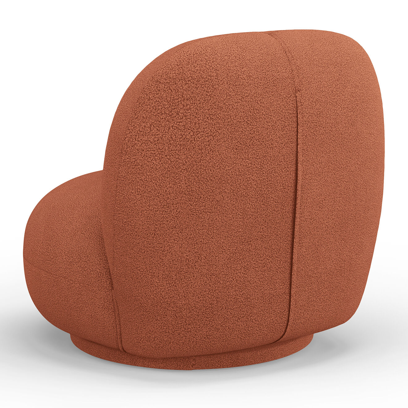 Micadoni Fauteuil Pivotant Chuck brique - 80x73x78 cm