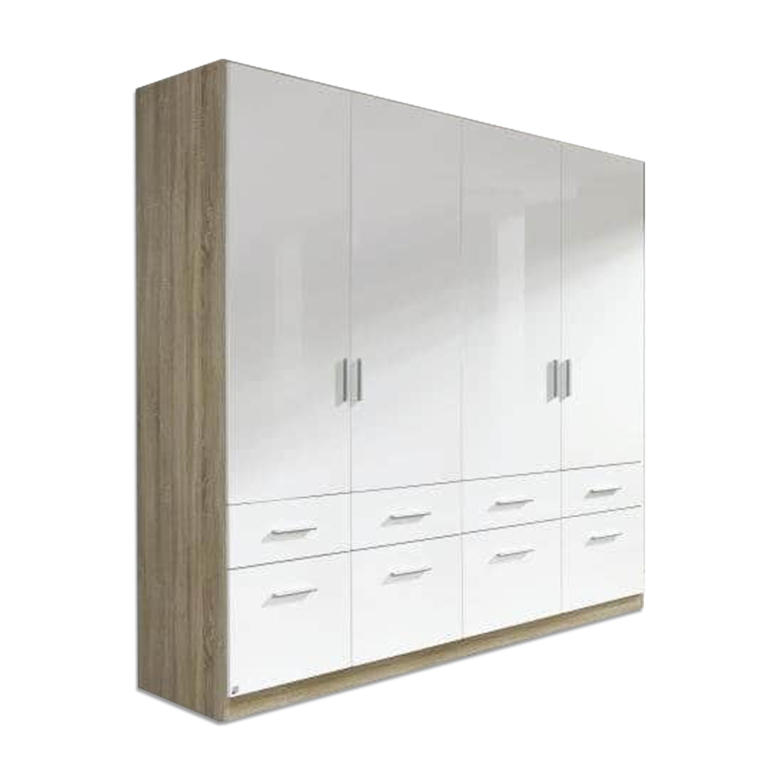 Kleiderschrank - Sonoma Eiche-weiß - 181 cm