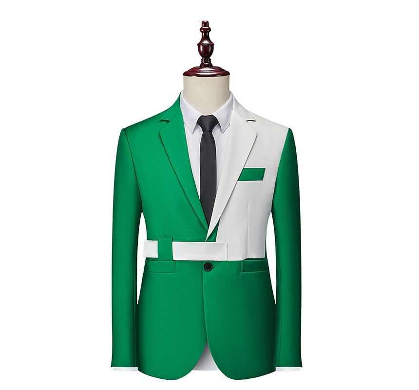 YIKES - Tweekleurige enkelrijsblazer