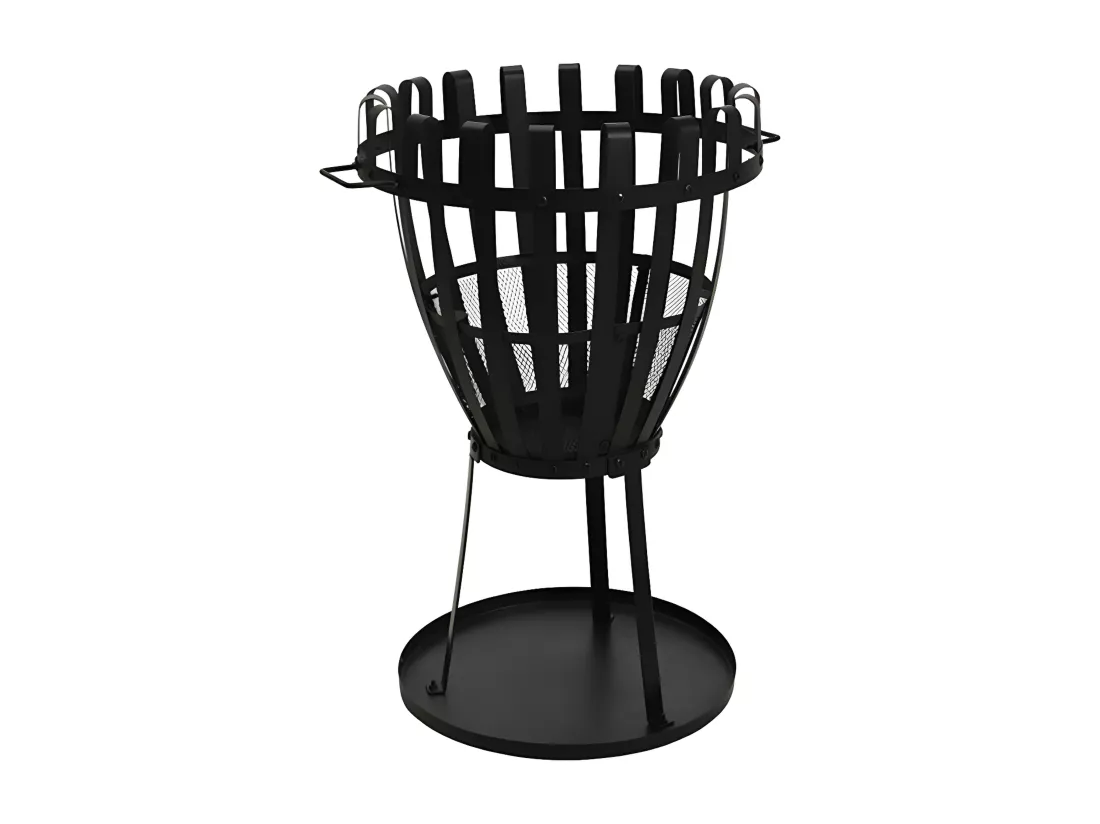 Brasero corbeille métal D54 noir Ambiance