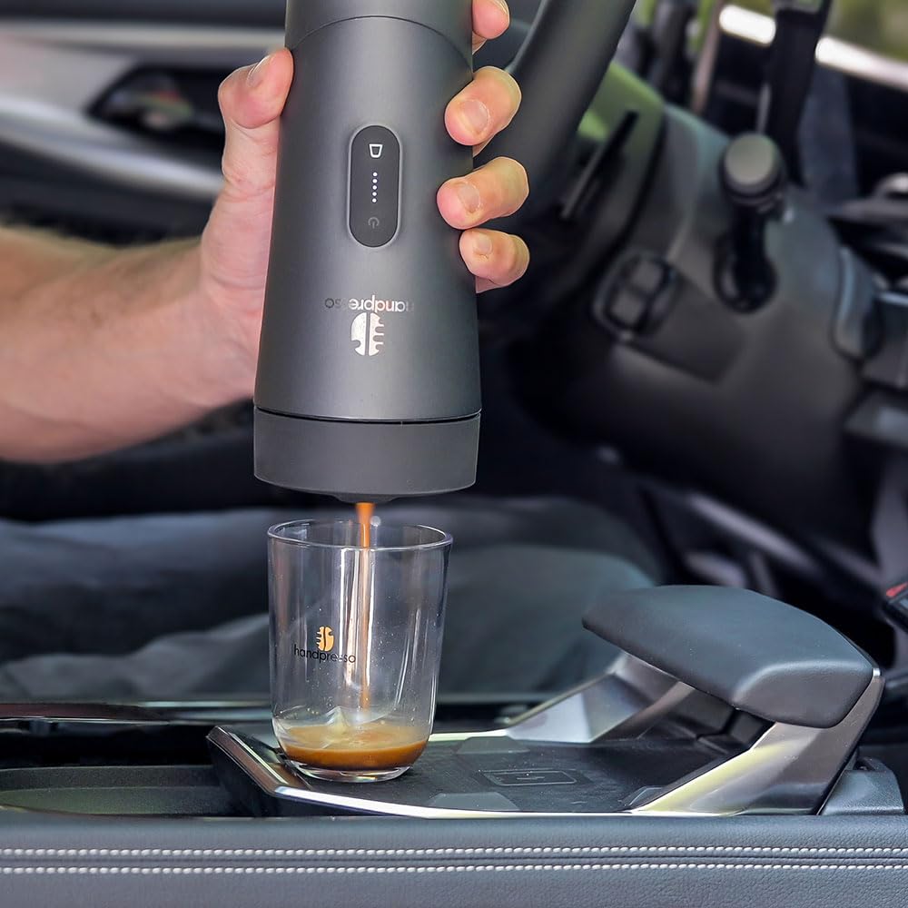 Handpresso Auto | Machine à café expresso portable 19 bars pour voiture et voyage | compatible capsule expresso/capsule réutilisable | Cafetière de vo