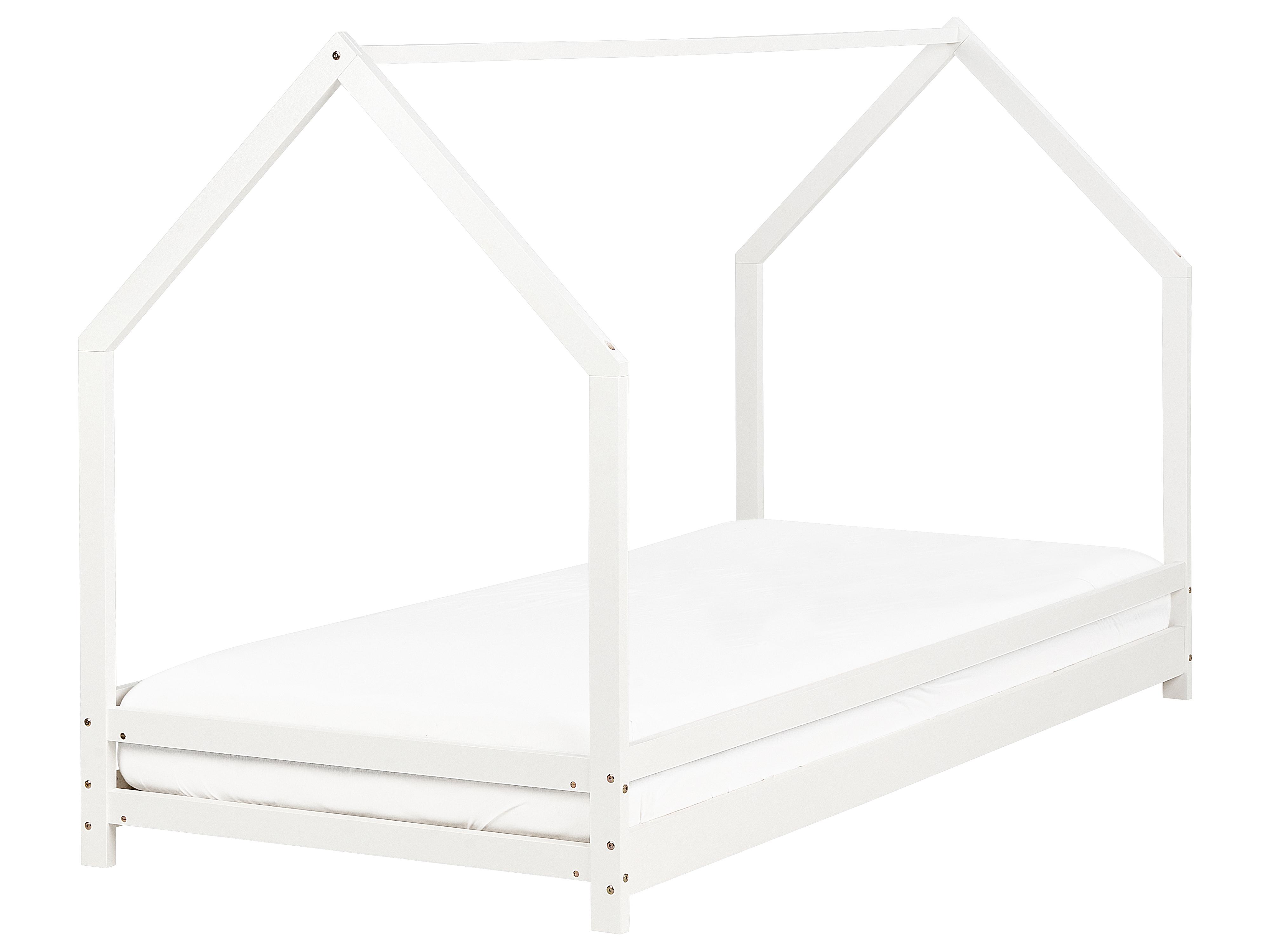 Kinderbed Huis Dennenhout APPY 90 x 200 cm Wit