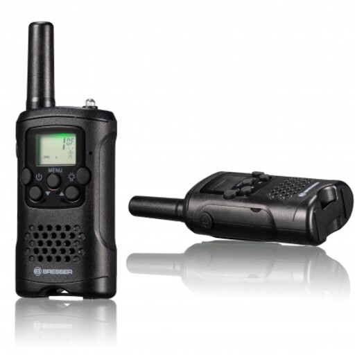 Walkie-talkies, alcance de 6 km - 8 canais, viva-voz, 10 tons de chamada, Bresser