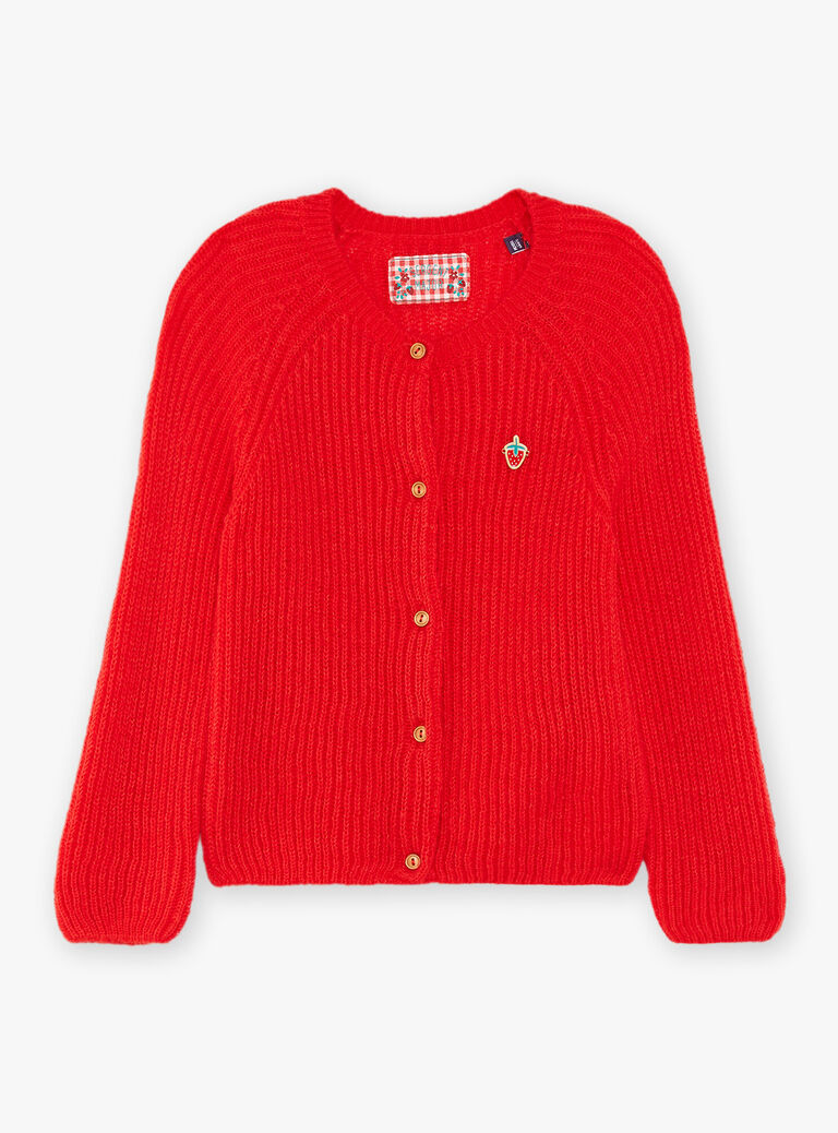 Gilet côtelé rouge