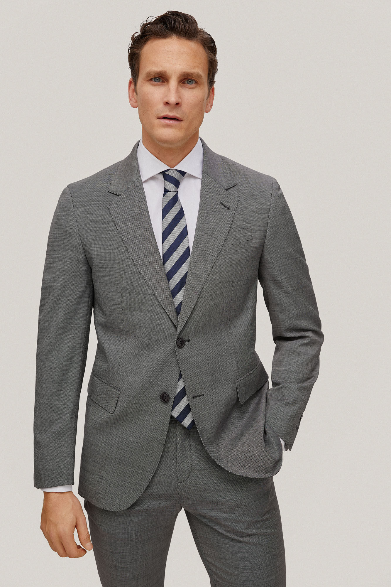 Americana Gris Bi-Stretch - Cinza