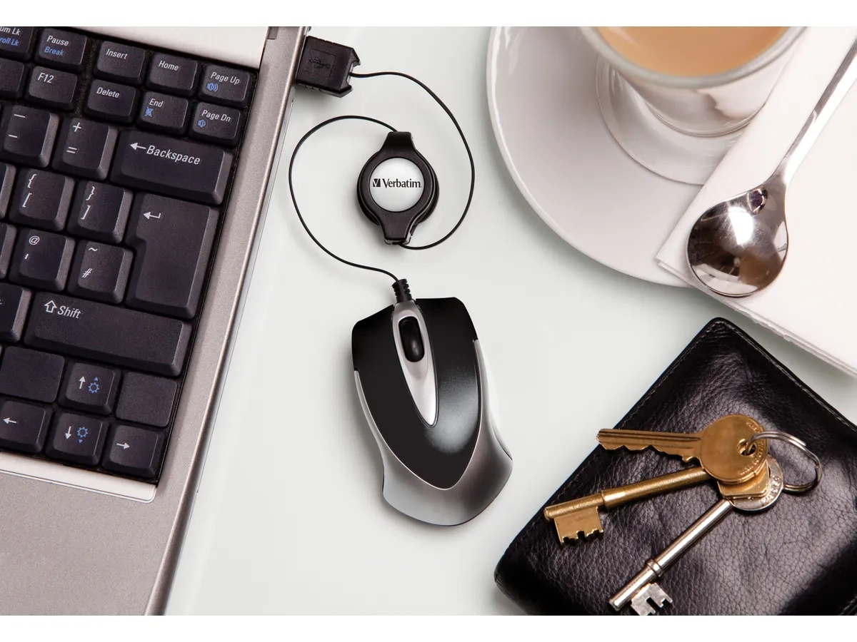 Go Mini Optical Travel Mouse Kabelgebundene Maus (49020) - Schwarz