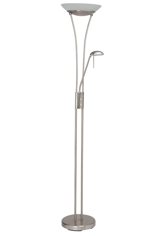 Brilliant LED Deckenfluter »Finn« LED-Modul Lesearm, H 179 cm, dimmbar, 2500 lm, warmweiss, Metall/Glas, eisen/weiss