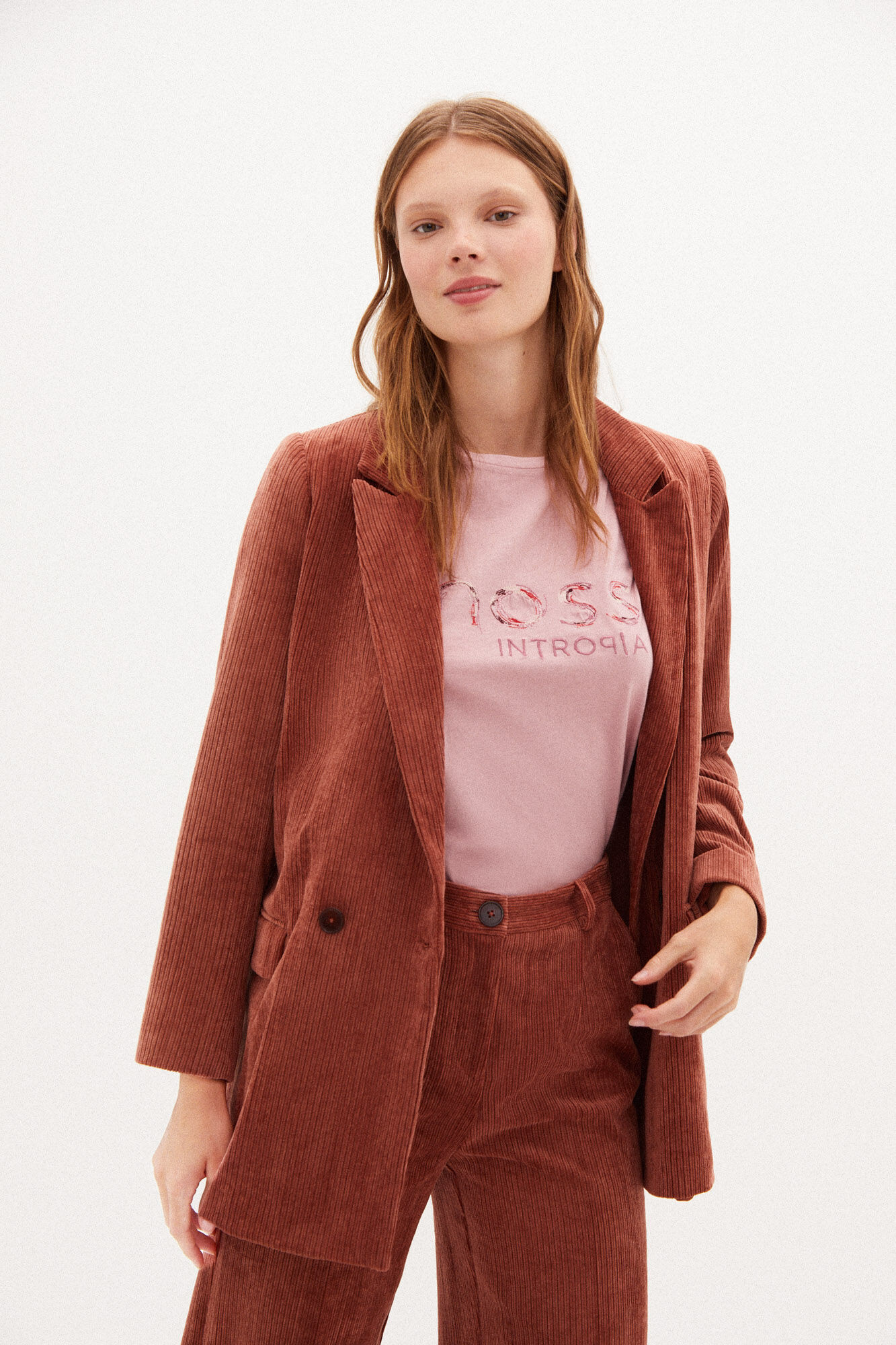 Camiseta Jade Cotton com Logo - Rosa