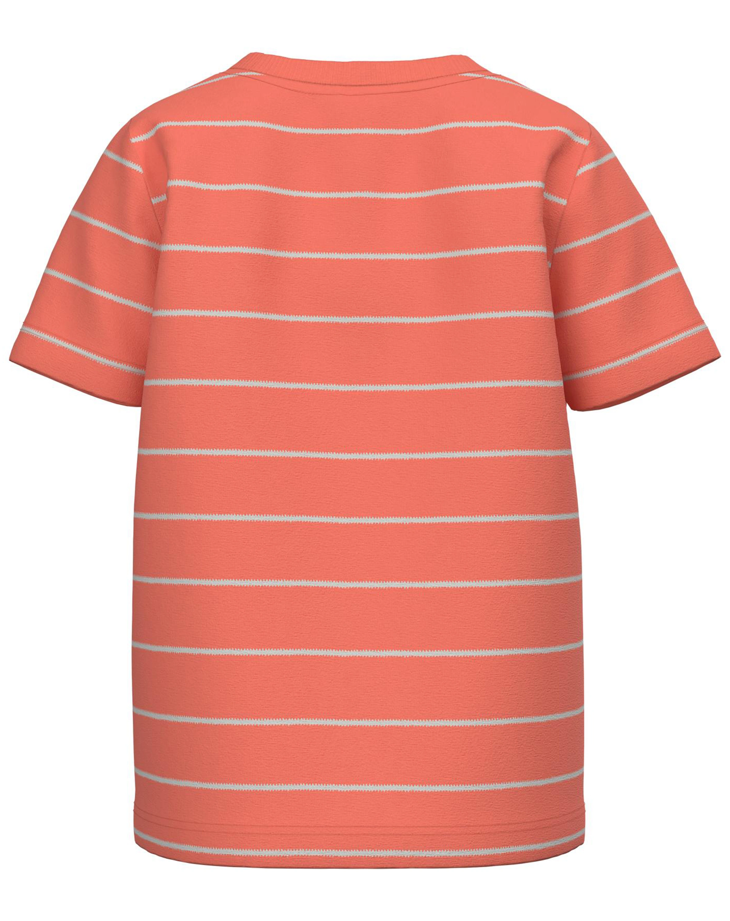 T-Shirt NMMVES gestreift in coral