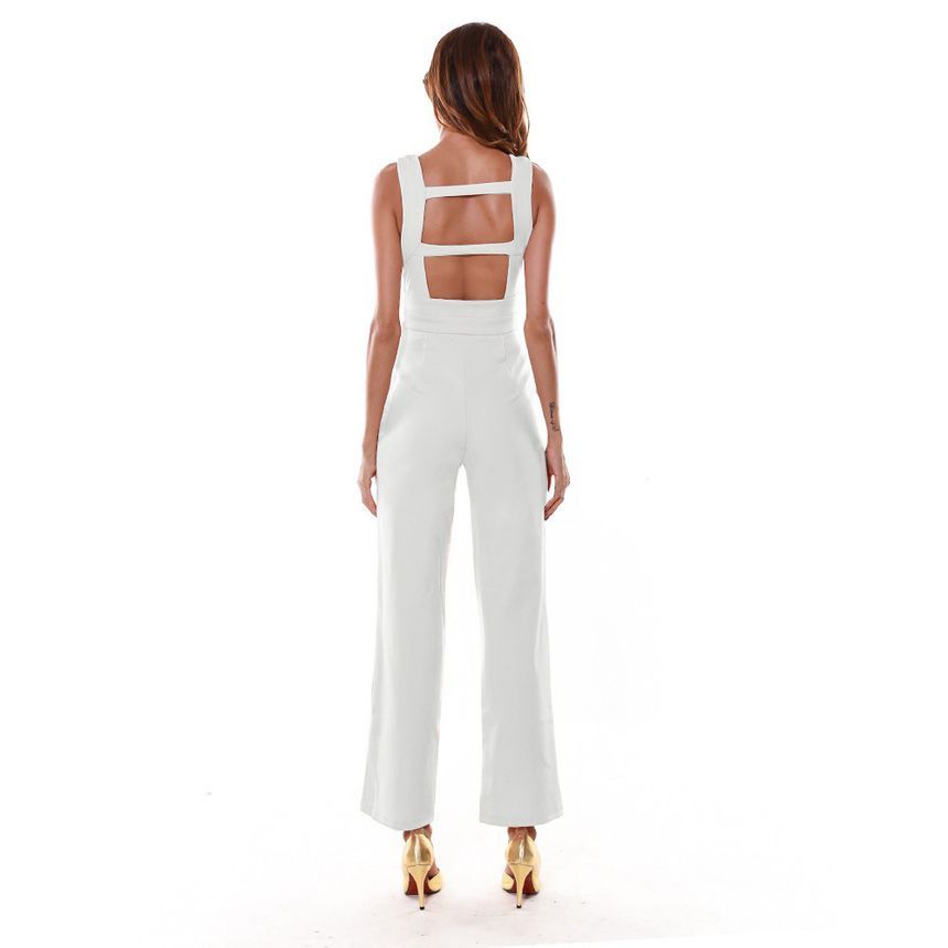 Grizelda - Mouwloze jumpsuit met diepe hals