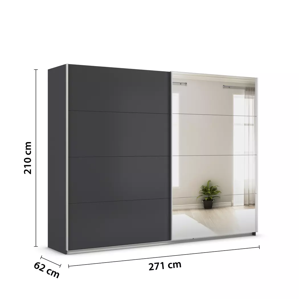 Schwebetürenschrank Quadra 271 x 210 cm