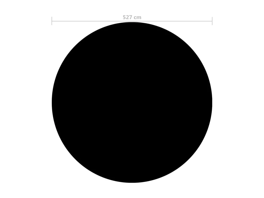 Couverture de piscine Noir 527 cm PE