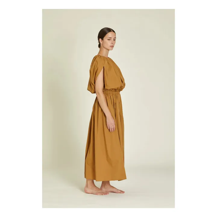Black Crane Robe Shell Popeline de Coton Bio | Camel