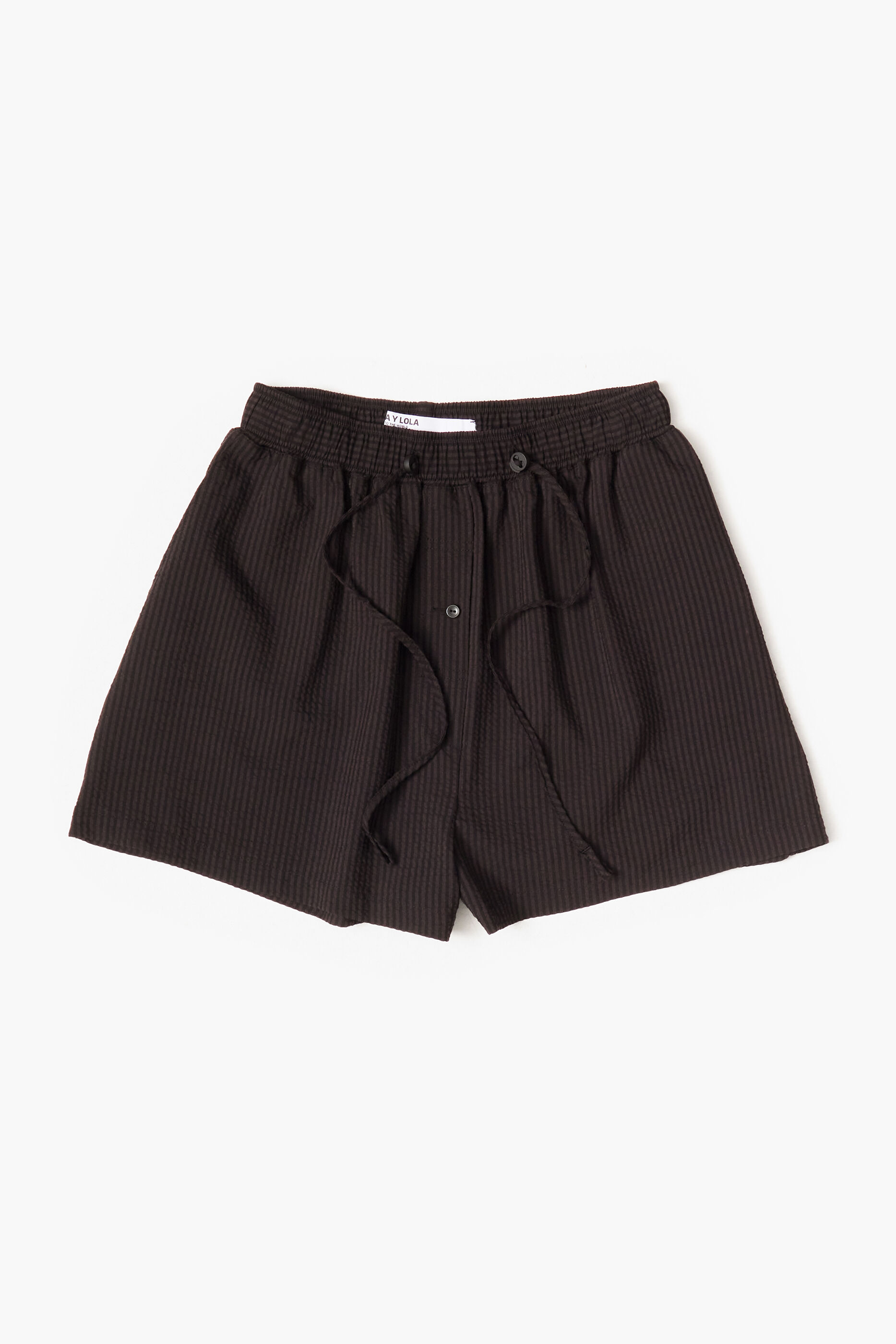 Bermudas pretas de algodão