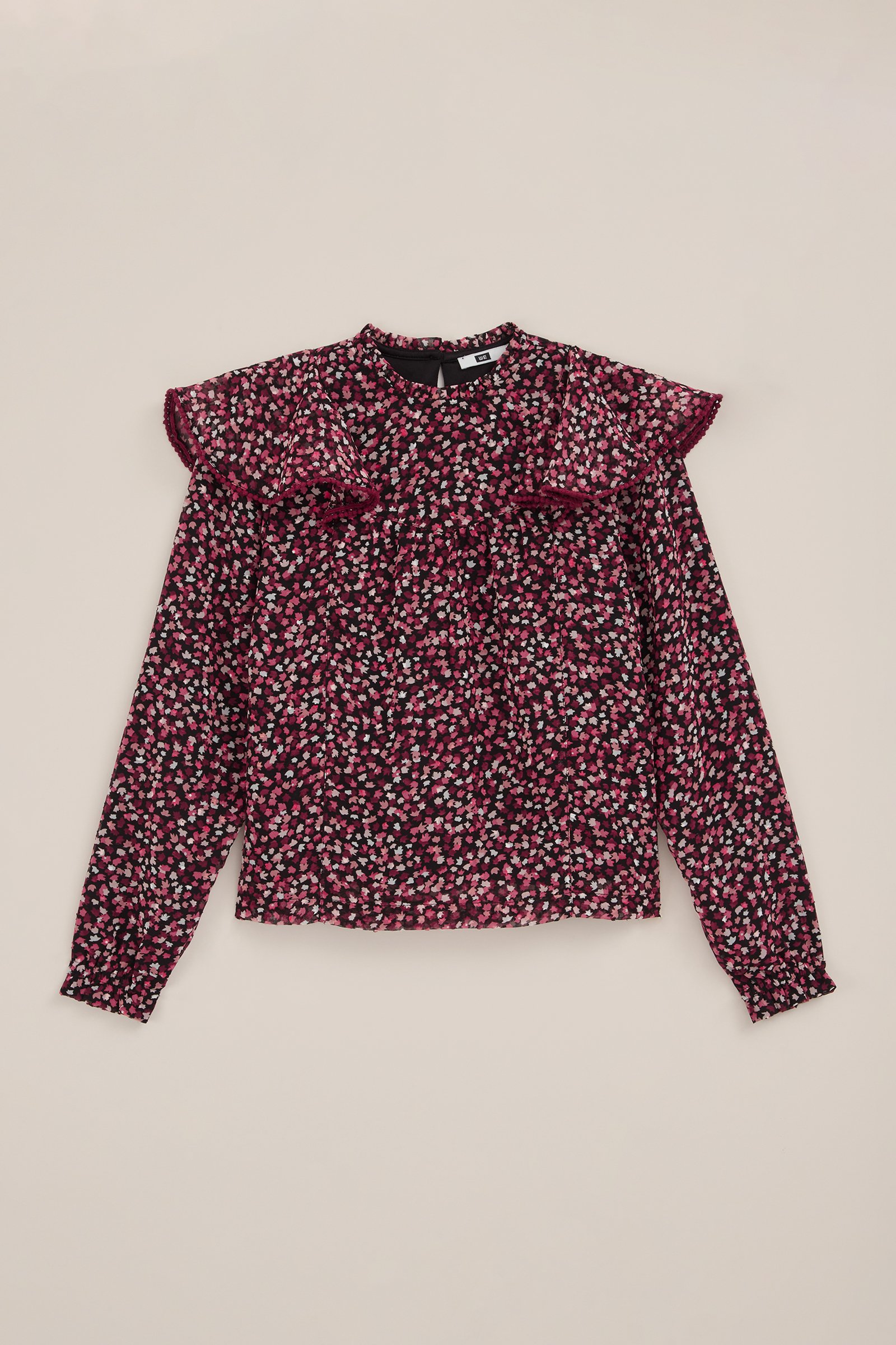 Meisjes blouse met structuur WE Fashion Felroze