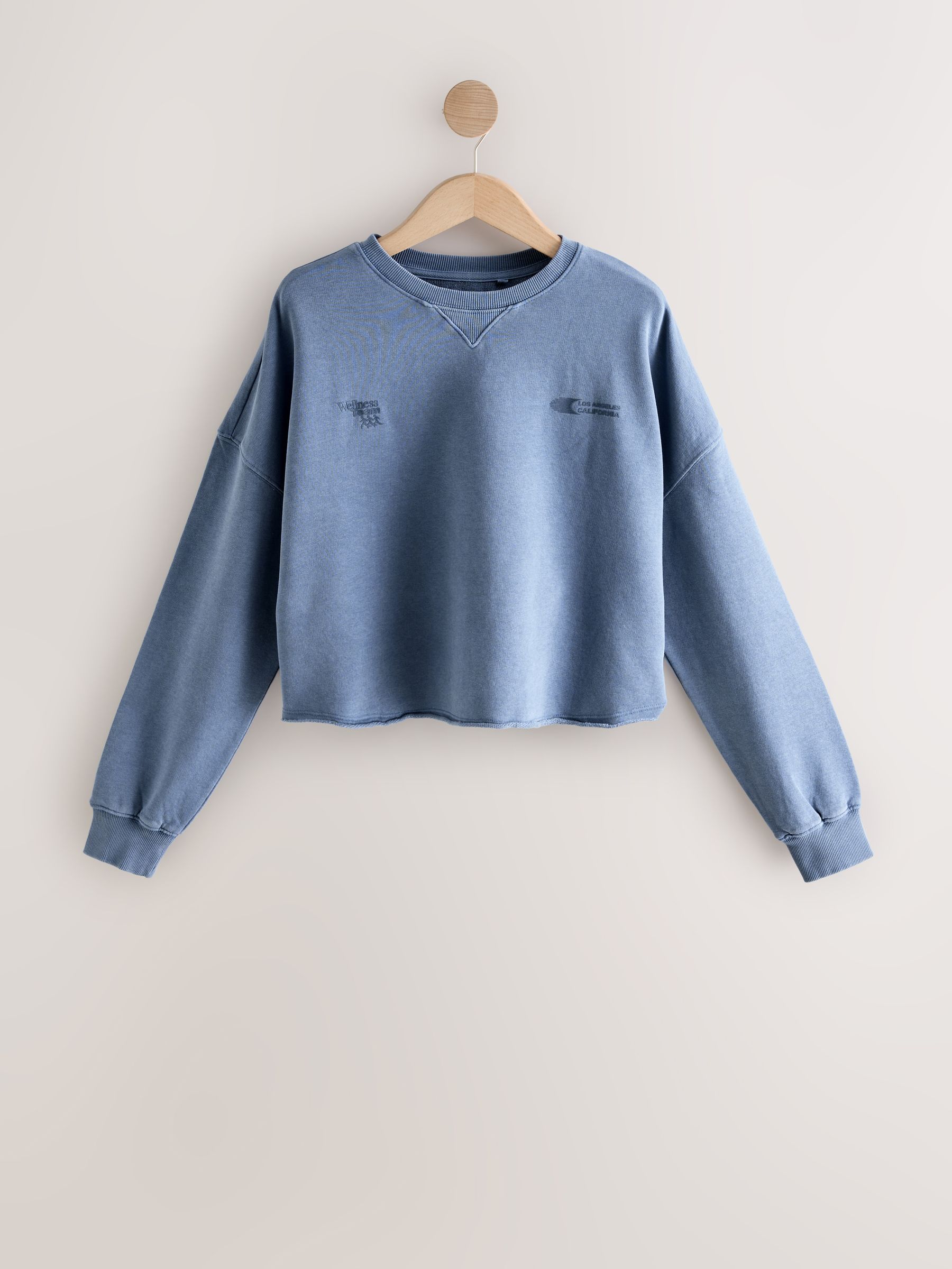 Blauw - Cropped sweatshirt