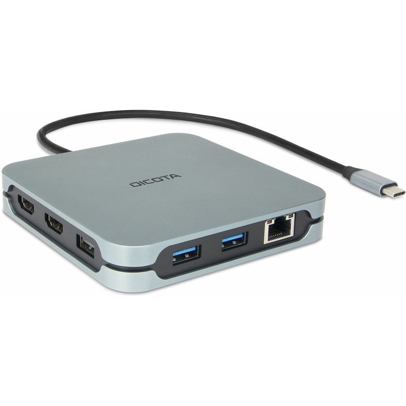 DICOTA D32057 hub & concentrateur USB Type-C 10000 Mbit/s Argent