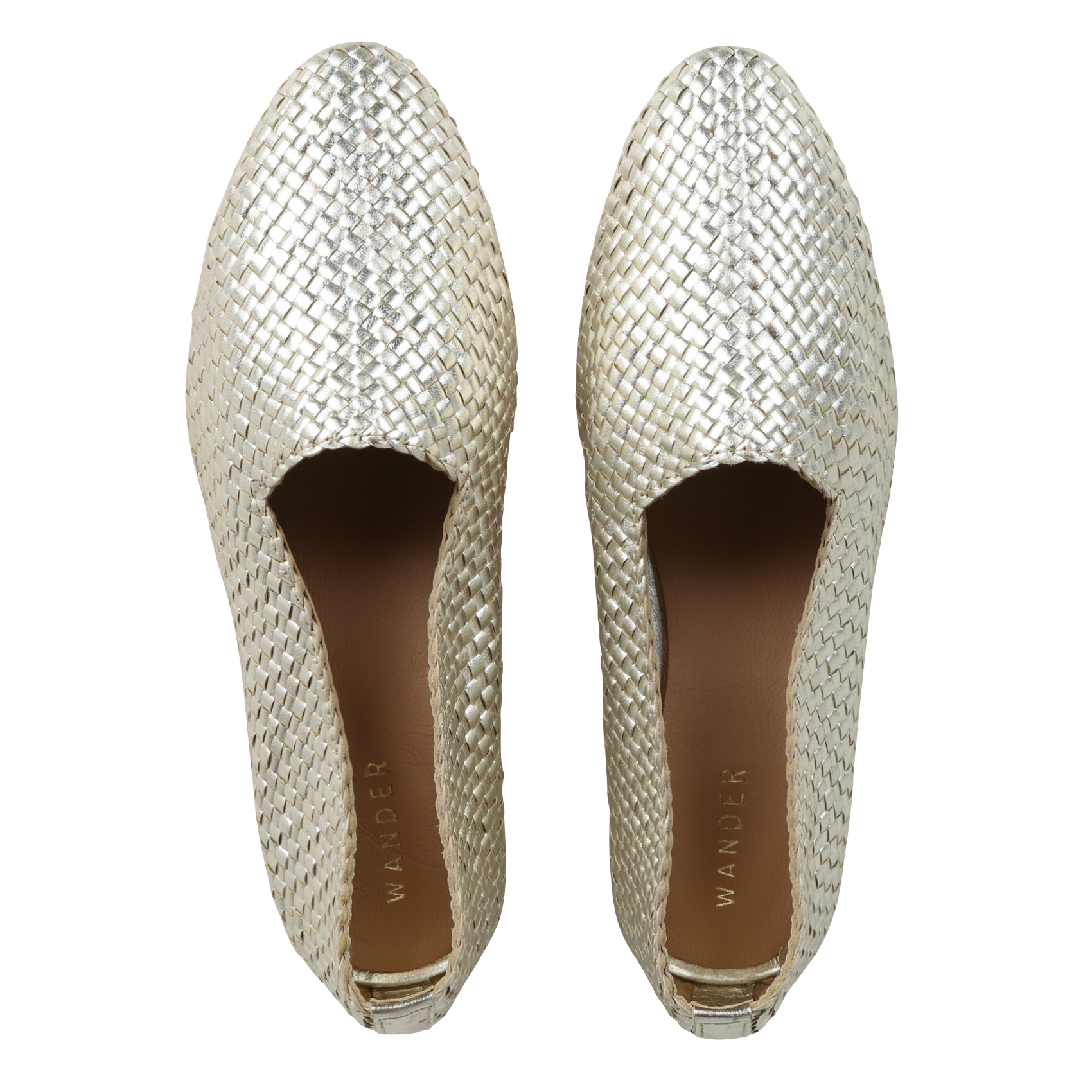 MILANO - Mocassins en cuir tressé | Argent