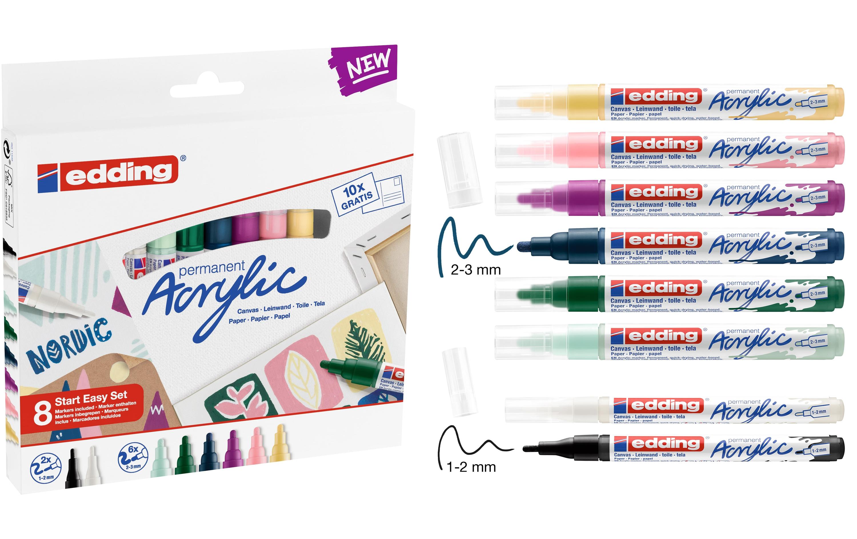 Acrylmarker Starter Set 8-teiligAcrylstifte im 8-teiligem Set