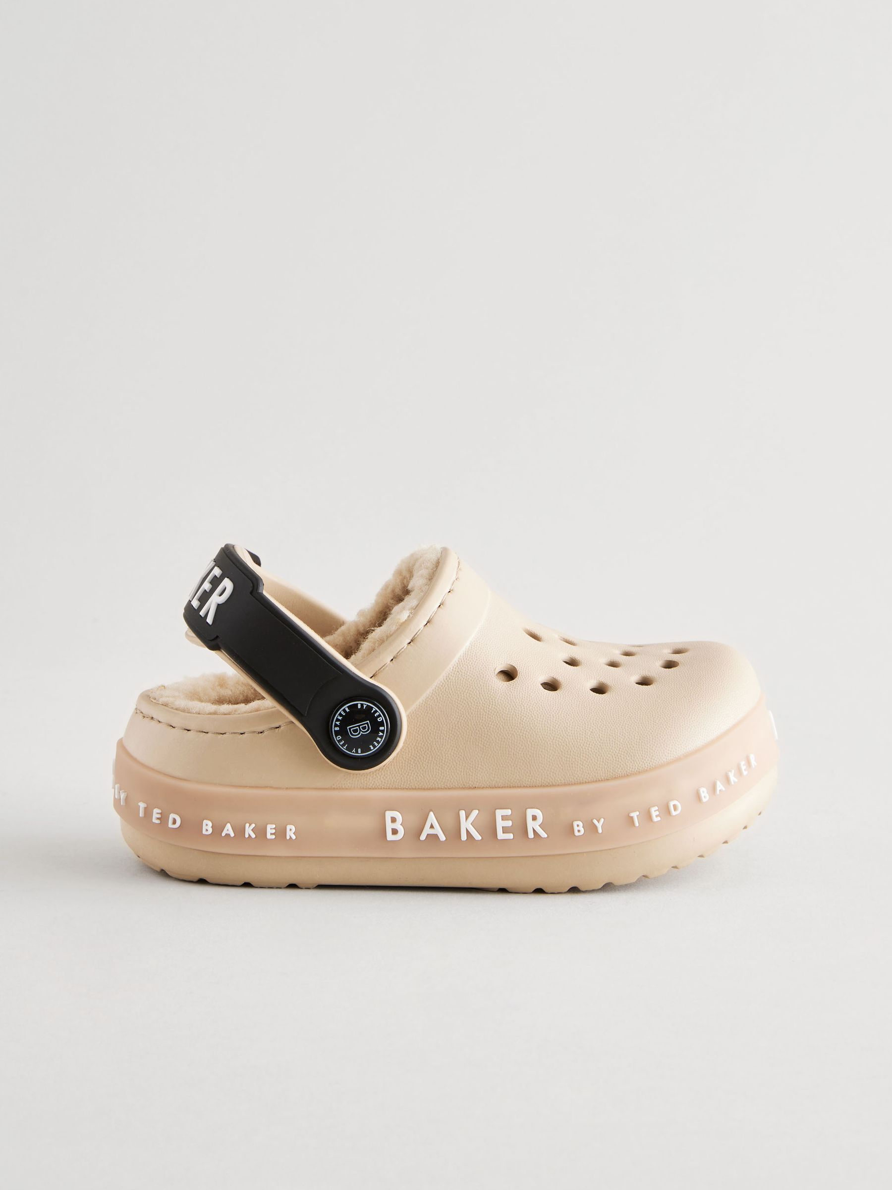 Stone Light Up - Baker By Ted Baker met borg gevoerde klomppantoffels