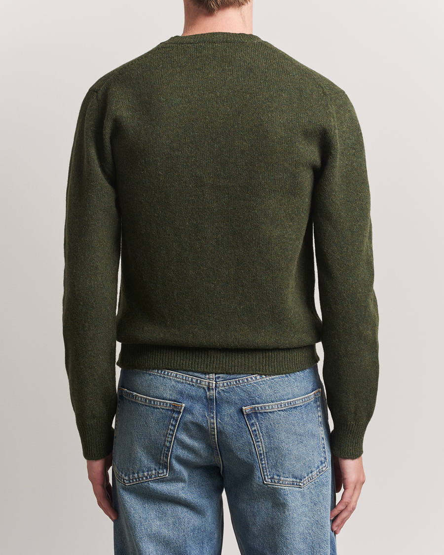 Baracuta Shetland Virgin Wool Crew Neck Beech