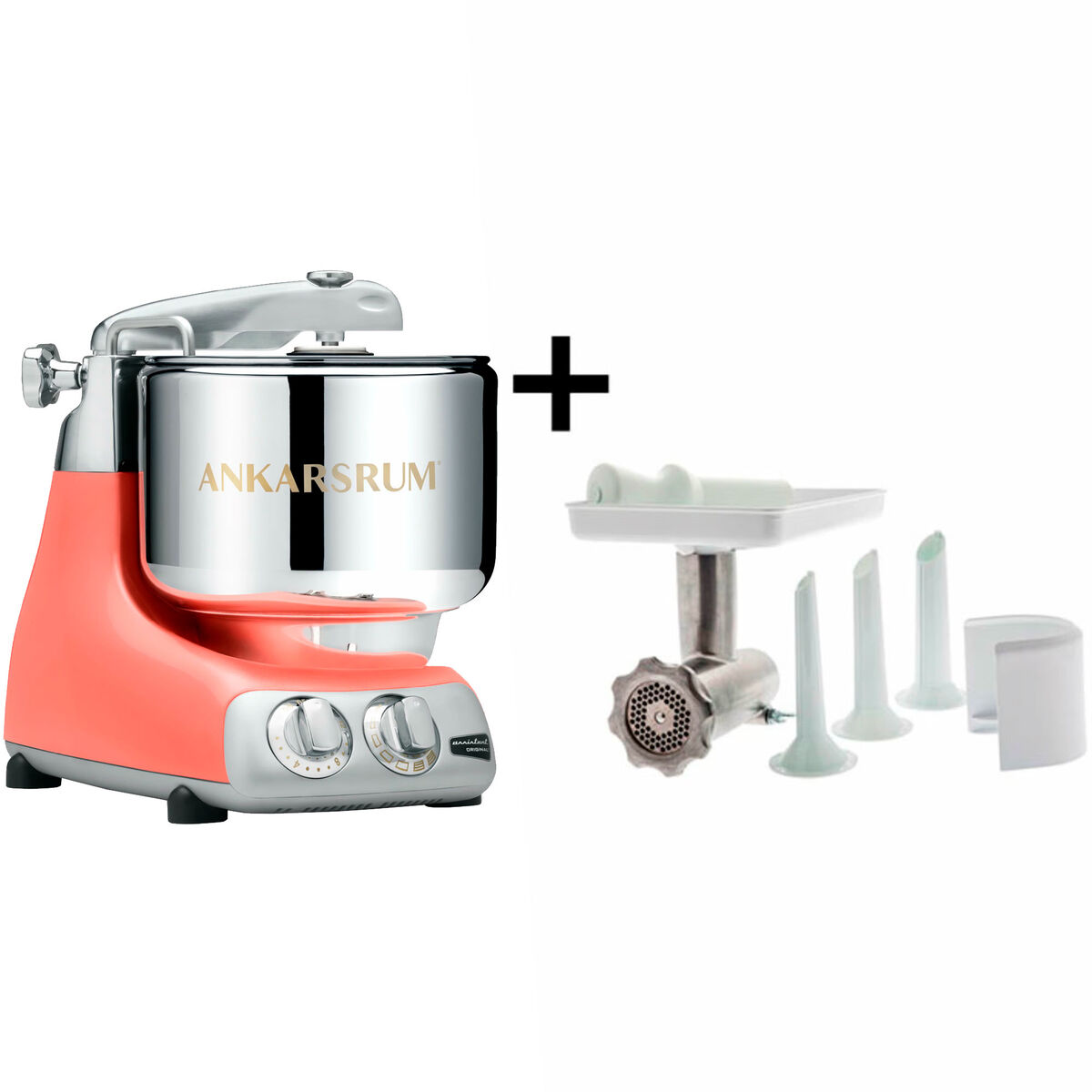 Ankarsrum Assistent Original AKM6230 Coral Crush + Kjøttkvern
