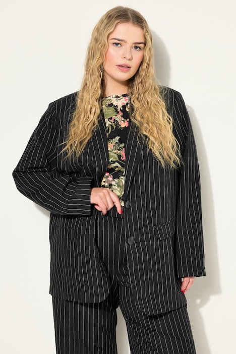 Blazer, Nadelstreifen, doppelreihig, Reverskragen