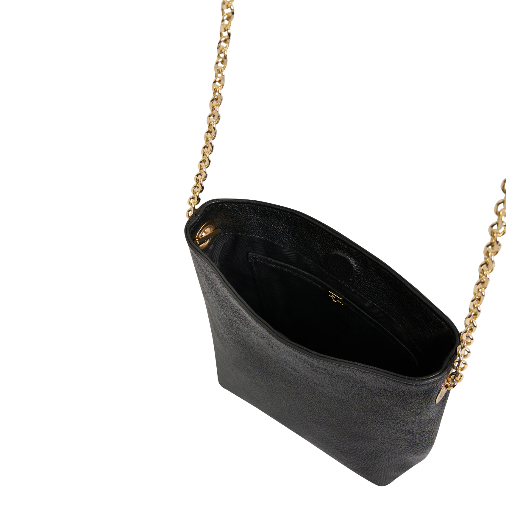 MINI CHARLOTTE - Sac bandoulière en cuir | Noir