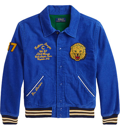 Polo Ralph Lauren Jakke - Fløjl - Blå m. L?ve