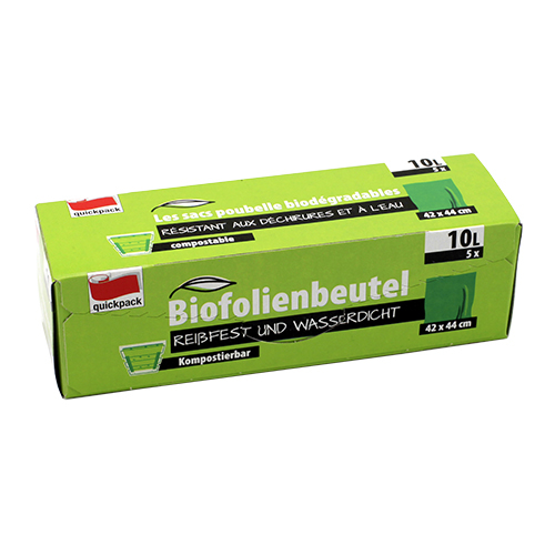 Quickpack Bio-Müllbeutel 10 Liter 5er Pack