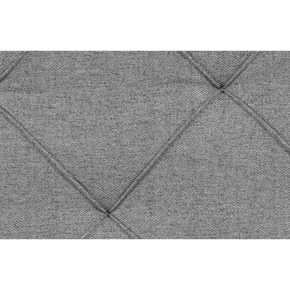 Boxspring met voetbord Liv geruit - lichtgrijs - 180x200 cm - slanke poot