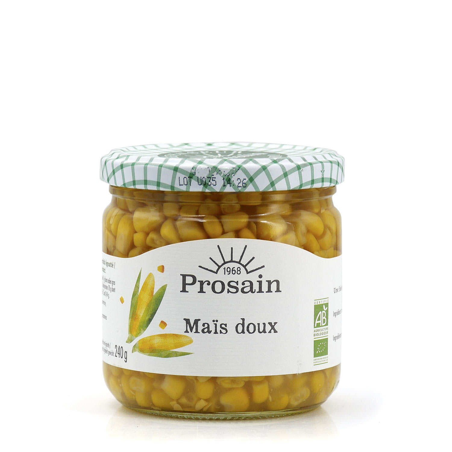 Maïs doux bio en grains