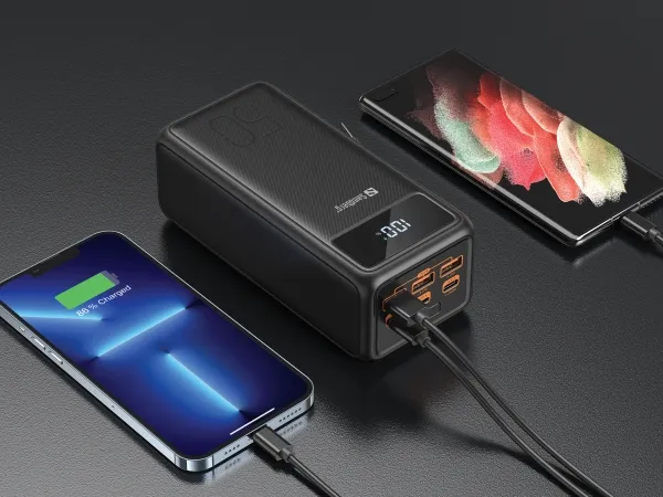 Sandberg Active - Powerbank - 50000 mAh - 185 Wh - 5 A - 3 output-stikforbindelser (USB) - på kabel: USB-C