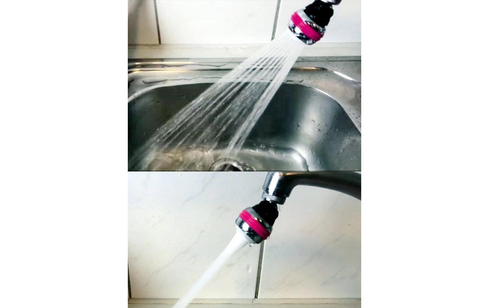 Wassersparregler AquaClic SpumanteClic mit KugelgelenkVom einfachen Hahn zur praktischen Küchenarmatur