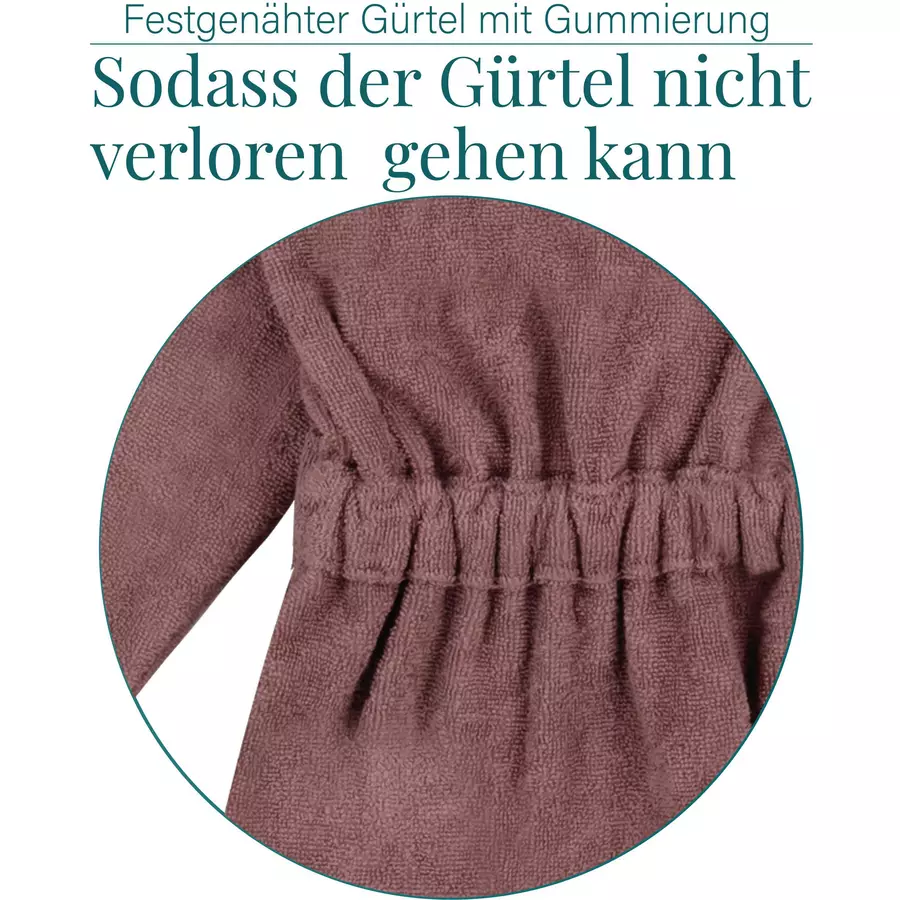 normani Kinder Bademantel aus Bio-Baumwolle Ljubljana Rosa