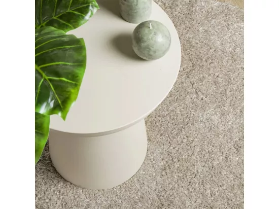 Tapis à poils longs aspect brillant beige ø 200 cm