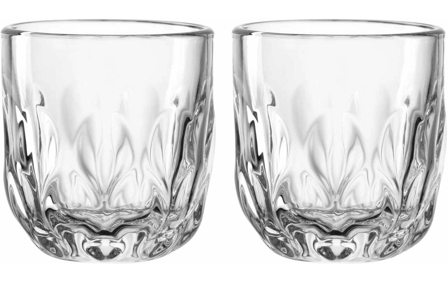 Cappuccino Becher Gocce 3 60 ml, 2 Stück, TransparentCappuccino-/Kaffeetasse für Heissgetränke