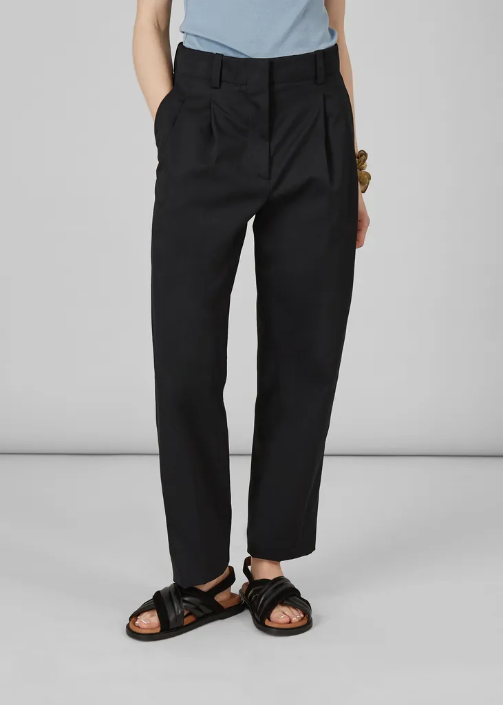 Pantalon double plis en twill de coton L'Exception Paris
