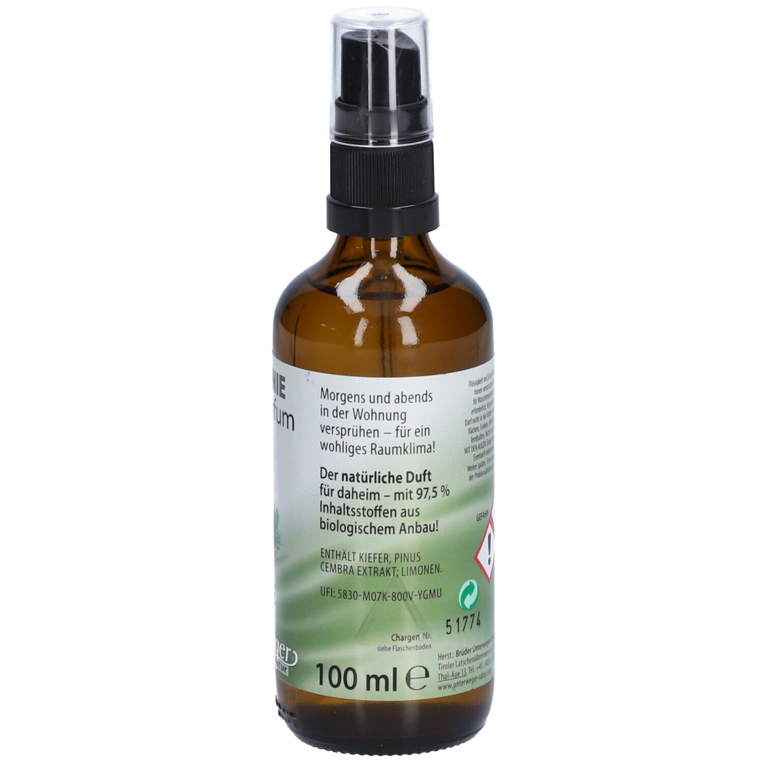 ZIRBEN-RAUMPARFUM Bio Unterweger Spray