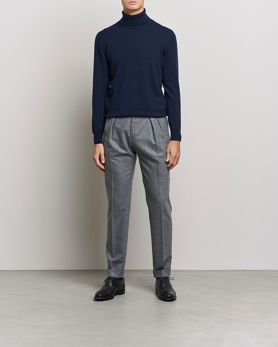 Piacenza Cashmere Cashmere Rollneck Sweater Navy
