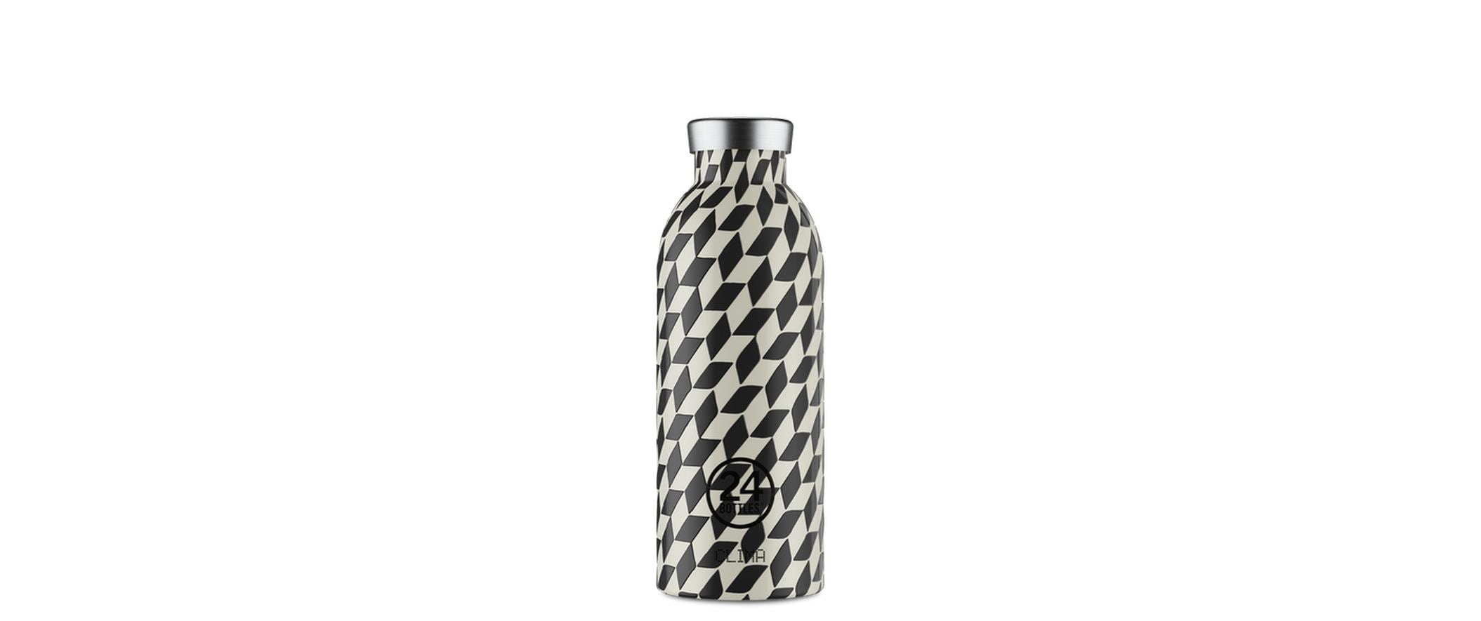 Thermosflasche Clima 500 ml, Groovy WhiteIsolierflasche mit doppelwandiger Edelstahlisolation