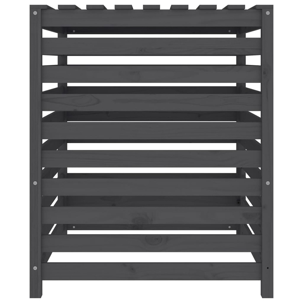 Composteur gris 82,5x82,5x99,5 cm bois massif de pin