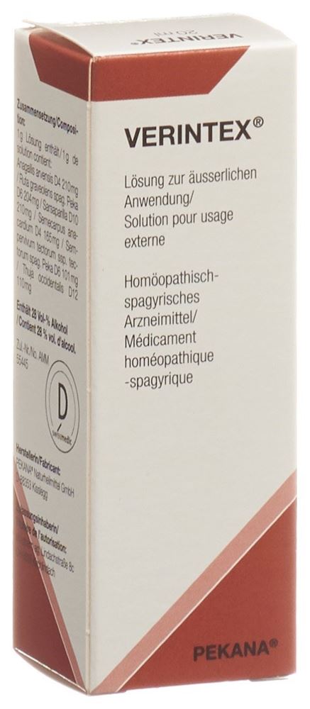 VERINTEX Lös zur Anwendung auf der Haut Fl 20 ml<br>20 ml, Flasche, Flüssigkeit zur Anwendung auf der Haut, zur Anwendung auf der Haut