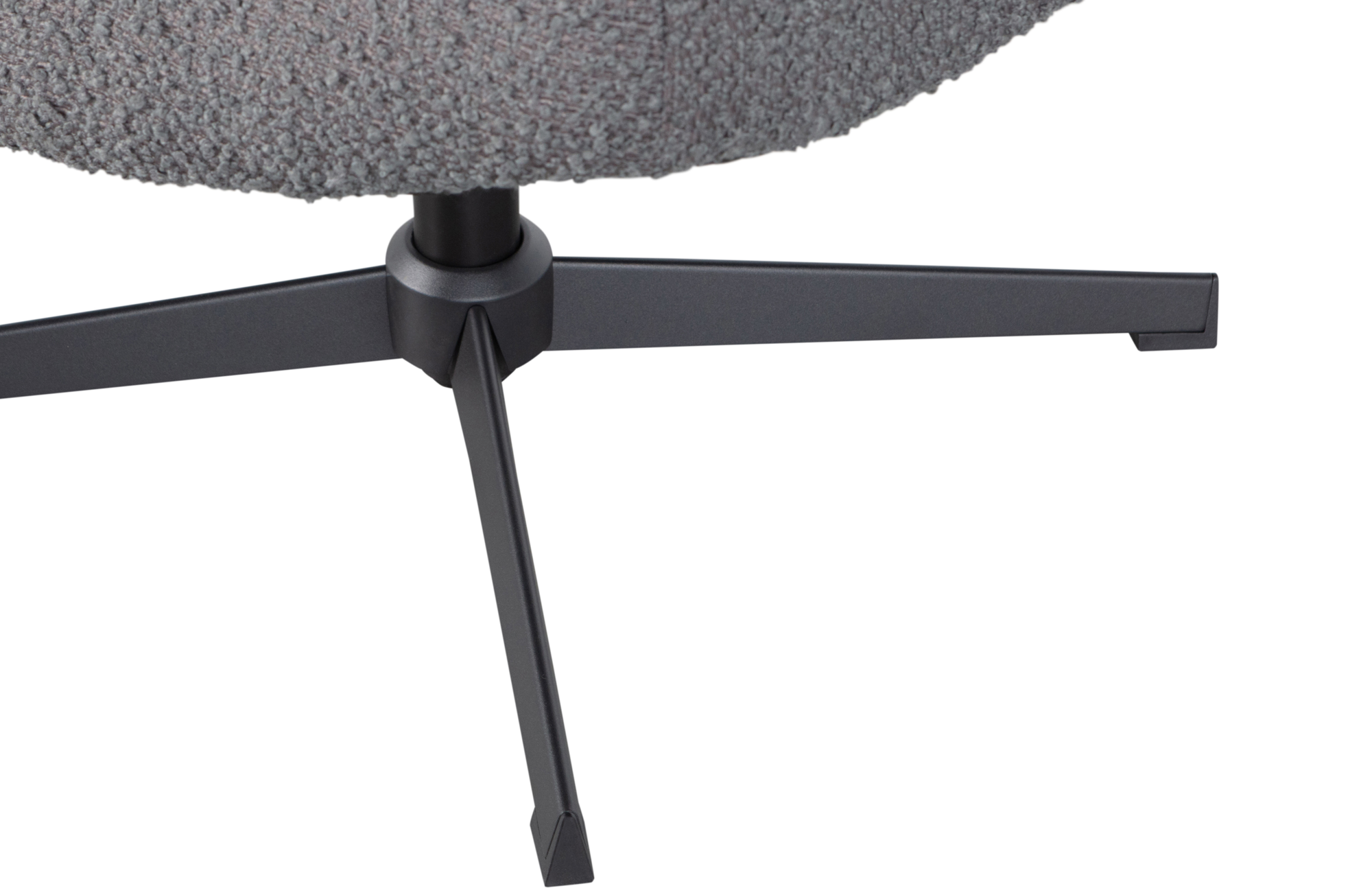 Draaifauteuil Vinny bouclé - Antraciet