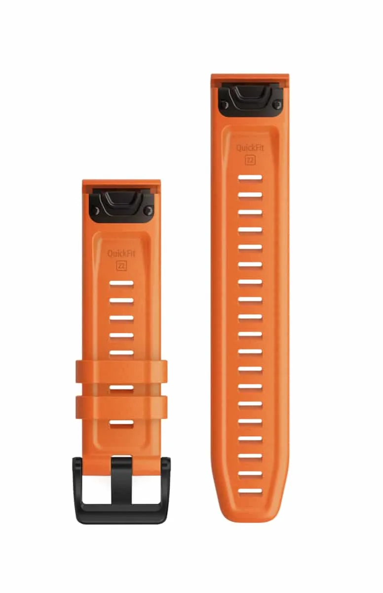 Garmin Acc,Fenix 6 22mm Quickfit Ember Orange Silicone Band Orange