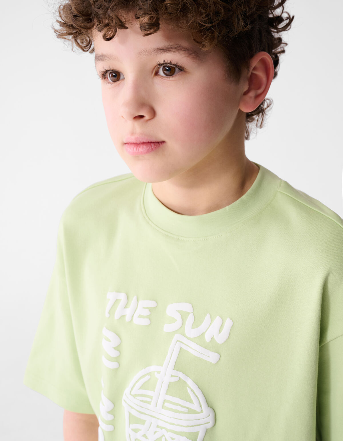 Sipping Artwork T-shirt Lichtgroen