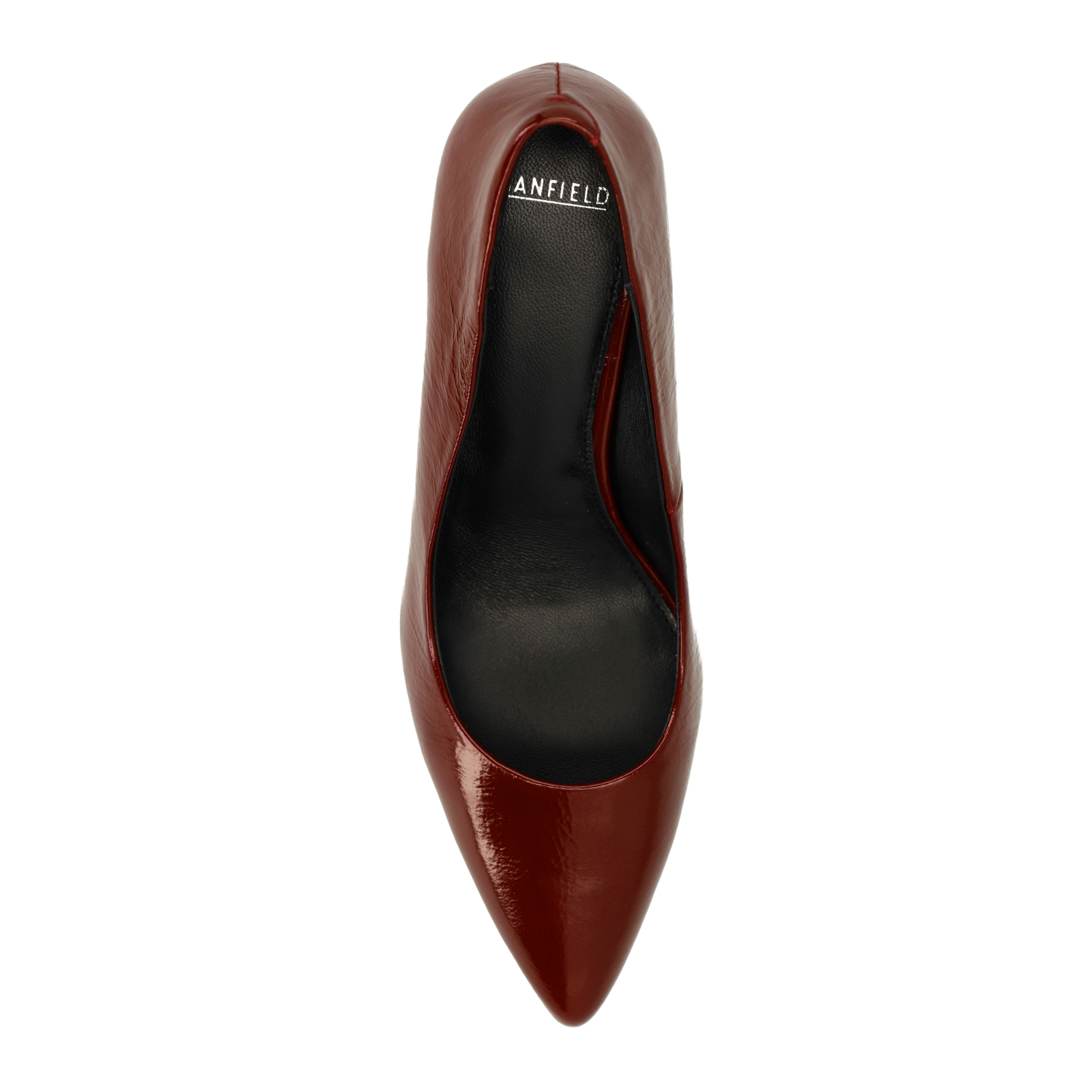 Burgundy lakleren pumps