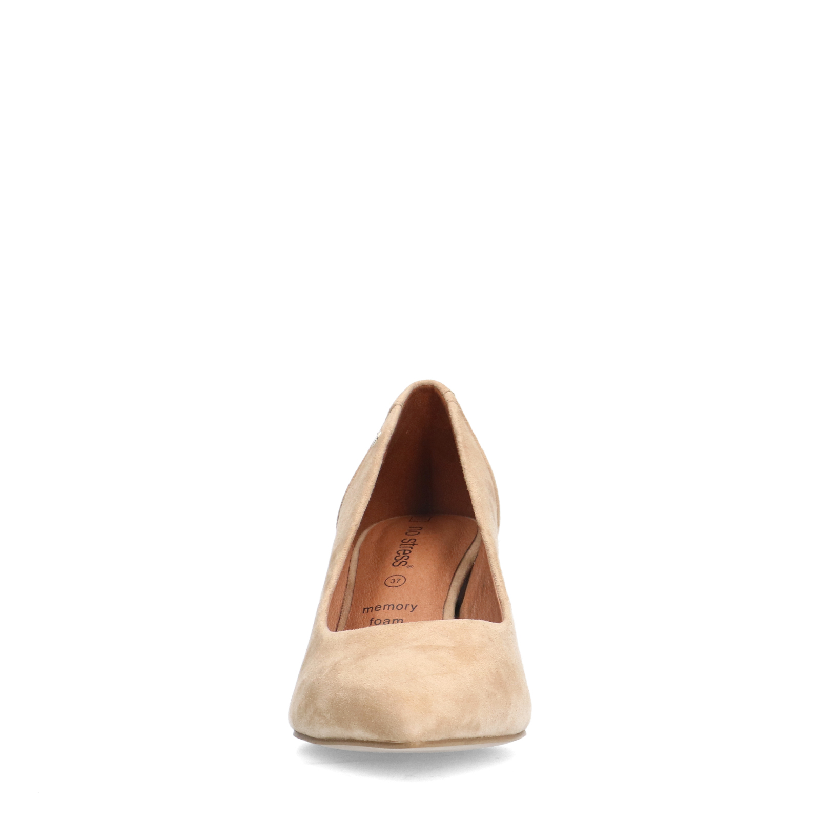 Beige suède pumps